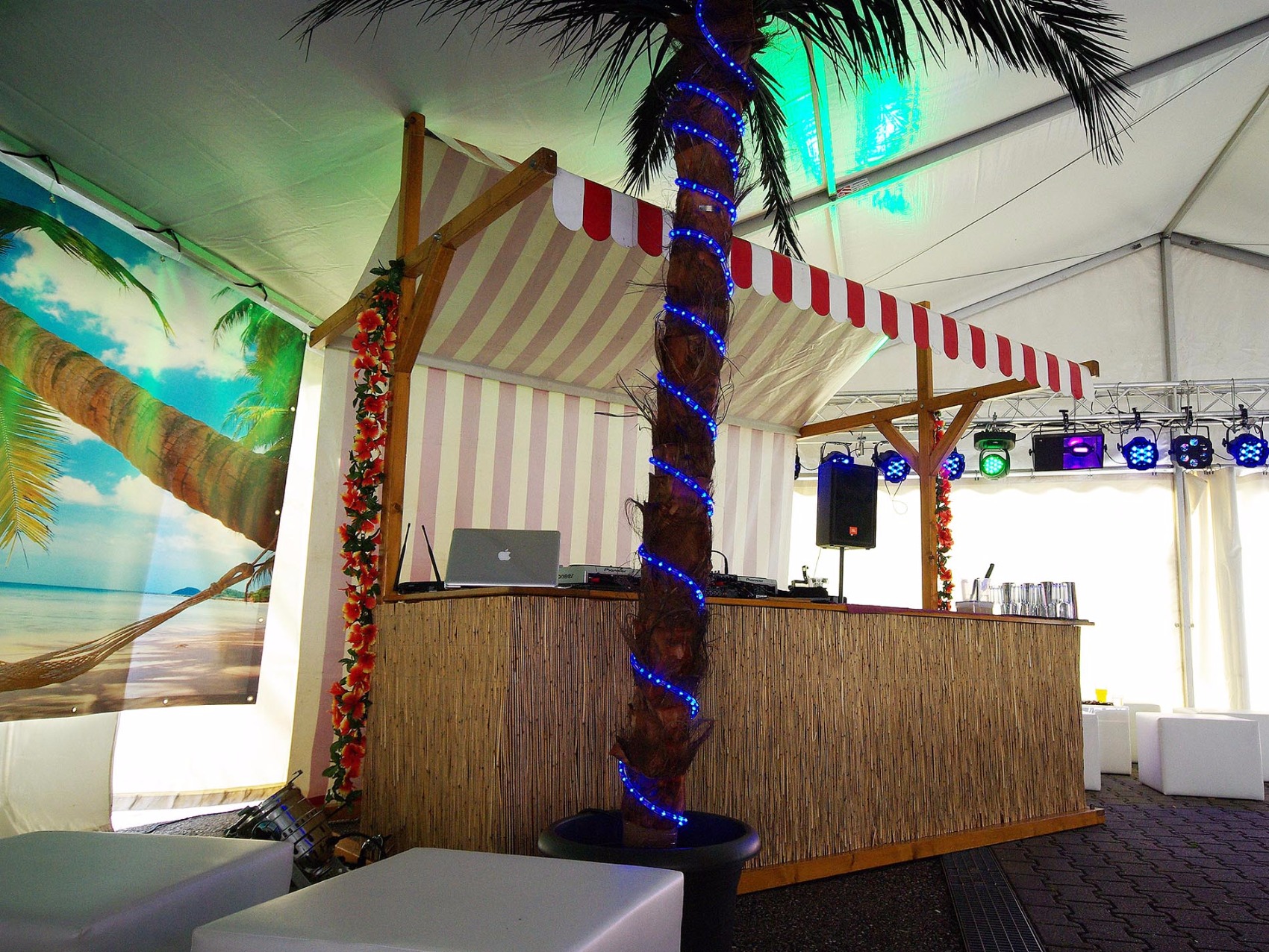 Beach Party Bar Idea SDOTPMT 20x10ft Beach Bar Backdrop Dark Blue Sky