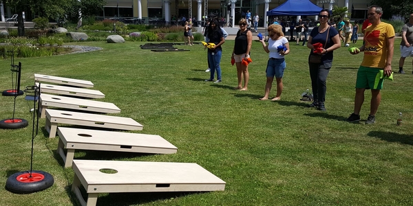 Cornhole Game - Maissack werfen (6 Boards/Bahnen)