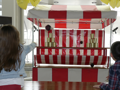 Nostalgie Spielstand &quot;Dosenwerfen&quot;