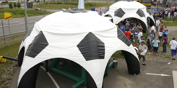 Fußballdome Regenschutzzelt Ø ca. 8,00m mieten