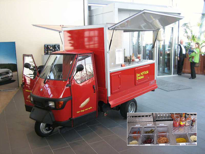 Hot Dog Mobil (Full Service) täglich 100 Hot Dogs inkl. mieten