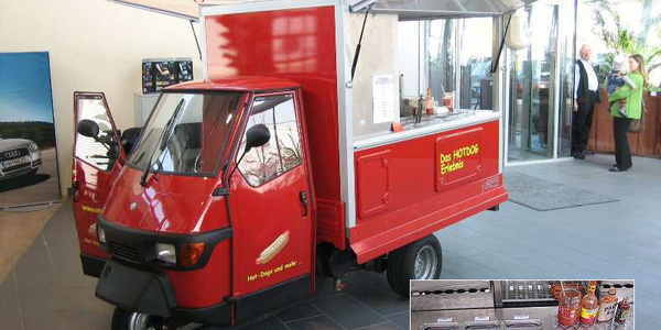 Hot Dog Mobil (Full Service) täglich 100 Hot Dogs incl. mieten