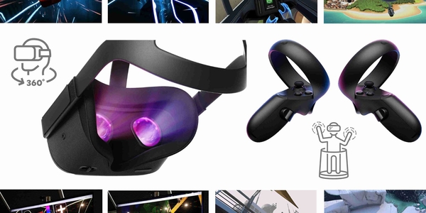 Oculus Quest VR Virtual Reality Brille (All-in-One) 360° 