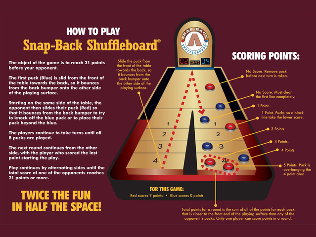 Summit SnapBack Shuffleboard® Table mieten