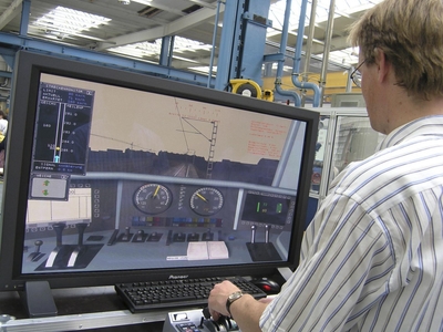 Trainsimulator mit Steuerstand mieten