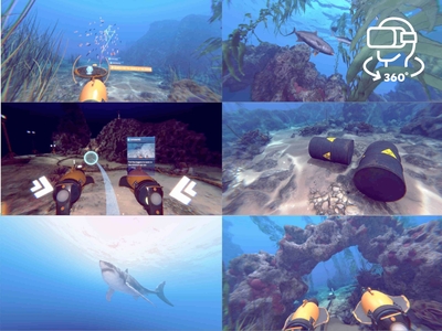 VR Game Arena Tauchsimulator Deep Sea 